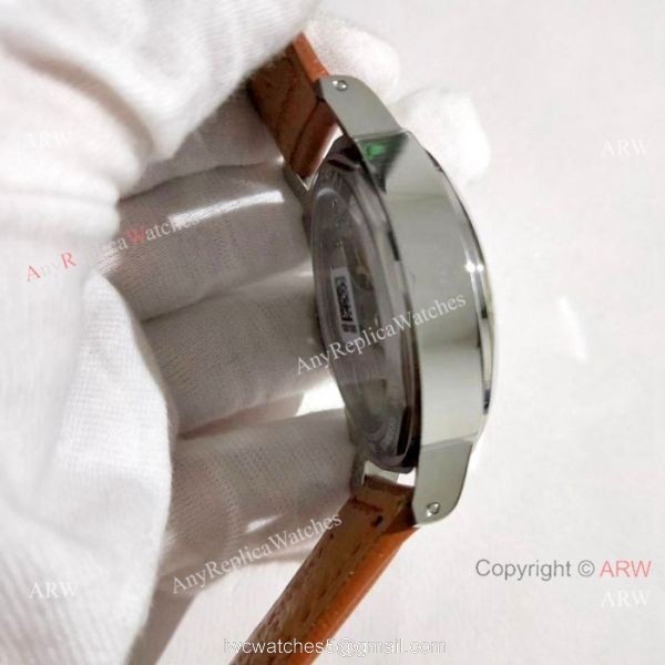 Fake Panerai Luminor Marina SS Brown Leather Strap Watch PAM 111 5