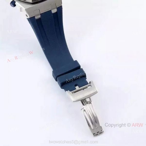 Copy Royal Oak Offshore Audemars Piguet Watch Blue Rubber Strap 5