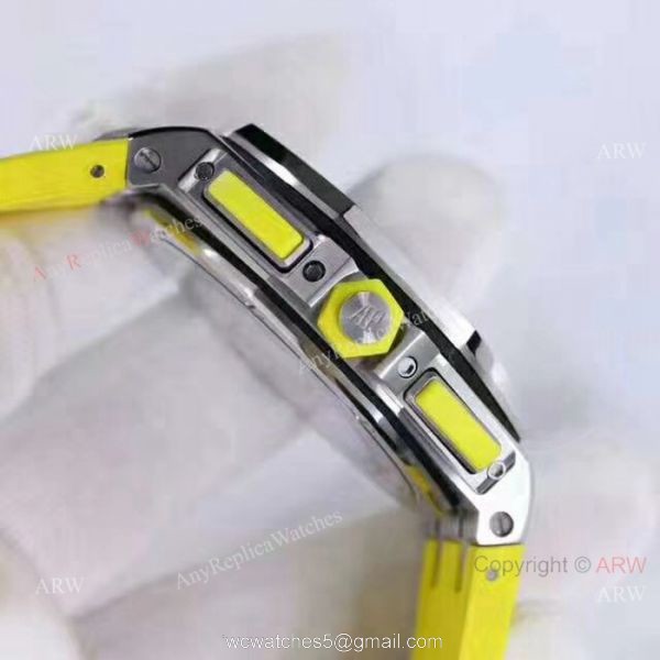 NEW Replica Audemars Piguet Royal Oak Offshore Watches SS Yellow Dial 5