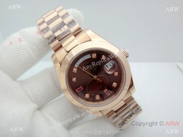 Replica Rolex Presidential Diamond Day-Date 40mm Watches Yellow Gold 5