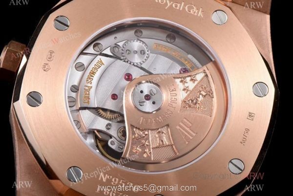 JF Replica Audemars Piguet Royal Oak Swiss 3120 Watches Rose Gold Silver Face 5