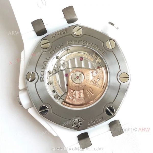 JF Factory Replica Audemars Piguet Divers Watch Swiss 3120 White Ceramic Case 5