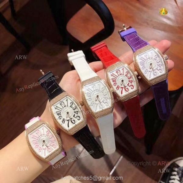 Best Replica Franck Muller Vanguard lady Watches Gold Diamond Case 5