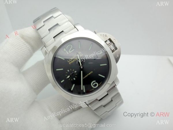 AAA Copy Panerai Luminor Due Stainless Steel Gray Dial Watch / Panerai PAM 904 5