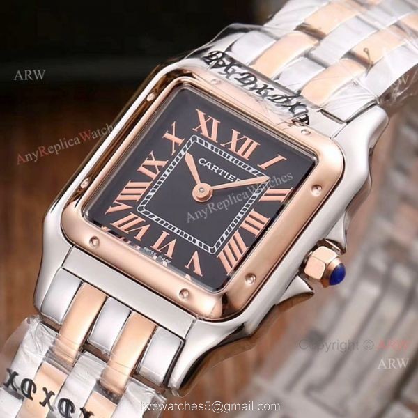 Fake Cartier Panthere Limited Edition Watches All Rose Gold Roman Dial 5