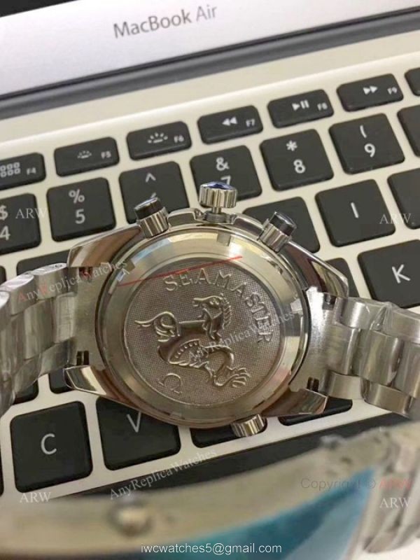 Omega Seamaster 600m Chronograph Watches SS Orange Unidirectional Bezel 5
