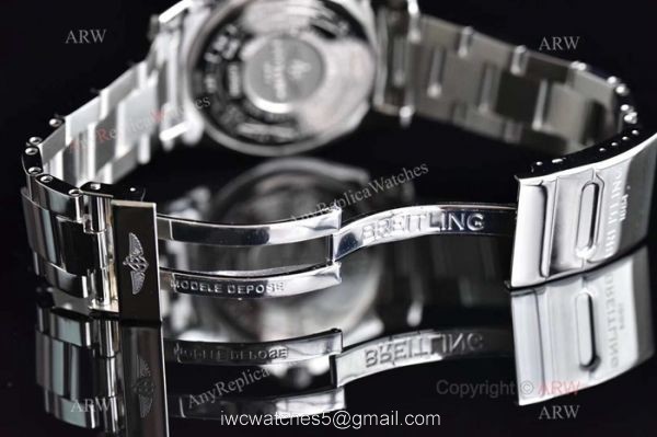 Copy Breitling Avenger II GMT Swiss 2836 Watch Stainless Steel White Dial 5