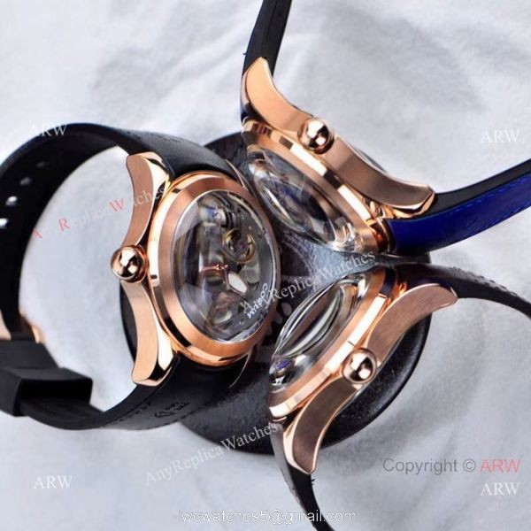 Corum Skeleton Bubble Watch Replica Rose Gold Corum Bubble Squelette Wrist 5