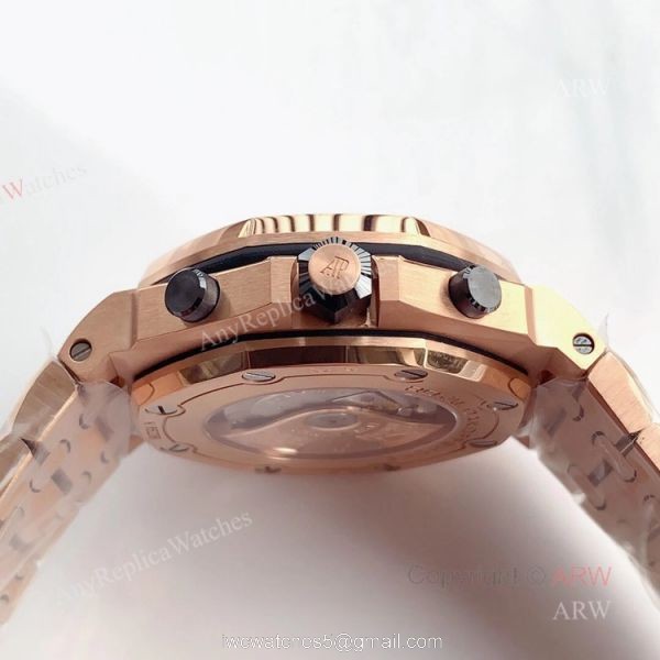 JF Factory Replica Audemars Piguet Royal Oak Offshore Rose Gold 26470OR Chronograph Watch 42mm 5
