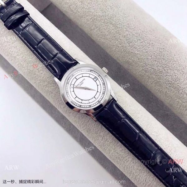 Copy Patek Philippe Calatrava SS Diamond bezel Watches Swiss Quartz 5
