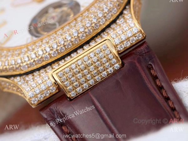 Swiss Copy Patek Philippe Nautilus Jumbo R8 Iced Out Full Diamond Watch 5