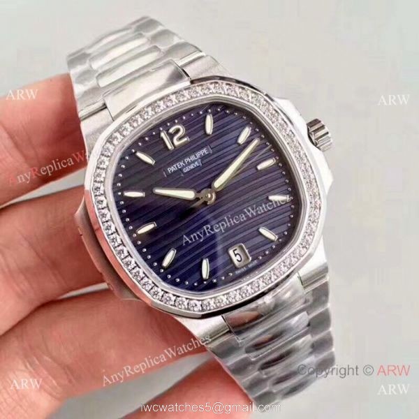 (PPF)Swiss Replica Patek Philippe 7118 Ladies Nautilus Watch Diamond bezel 5