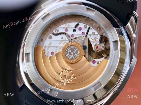 Swiss Replica Patek Philippe 5968A Aquanaut Watch SS Black Chronograph Dial 5