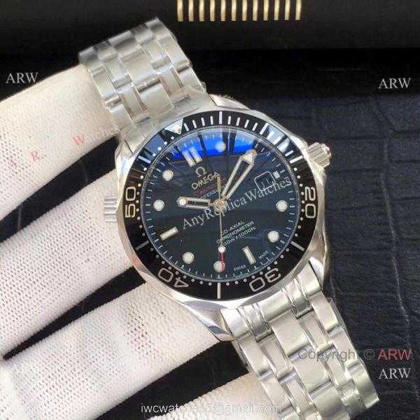 Omega Seamaster James Bond Omega Clone Watch Blue rubber Band 5