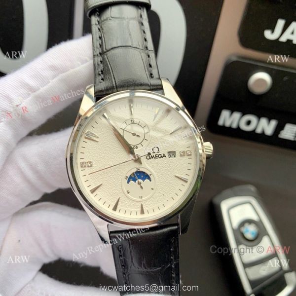 High Quality Omega Moon phase 43mm watch Gray Dial Fully Automatic Movement 5
