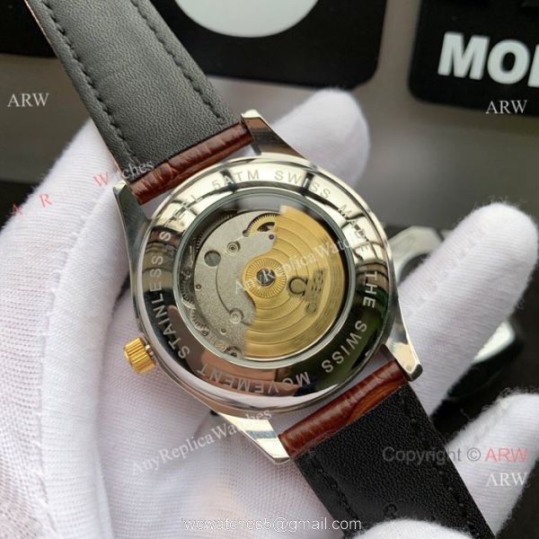 New Copy Omega Complications Automatic Mens Watch 2-Tone Silver Dial 5