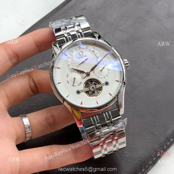 Best Quality Omega Tourbillon Rose Gold Watch Men Size 5