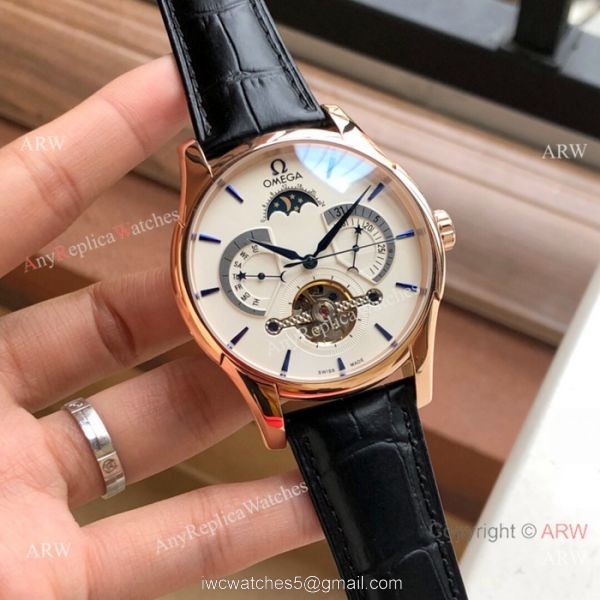 New replica Omega Complications Automatic Watches Rose Gold 43mm 5