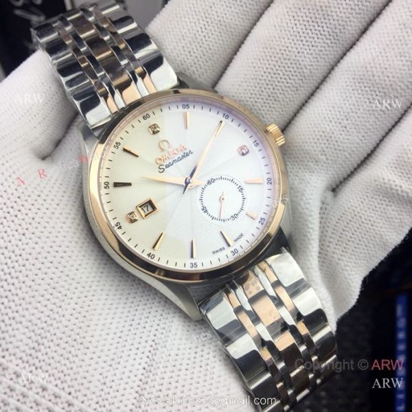 New Copy Omega seamaster Automatic watches Two Tone Black 5