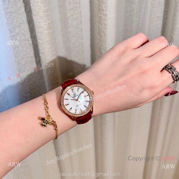 Omega DeVille Co-Axial Cscapement 34mm Watches Rose Gold Case 5