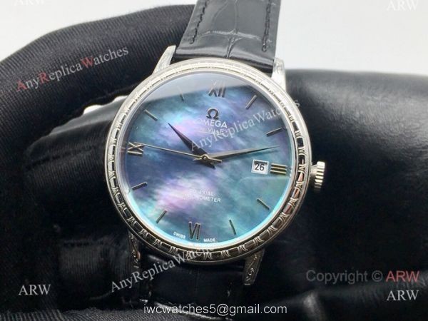 SWISS Replica Omega De Ville Mens Watch Mother of Pearl Face 5