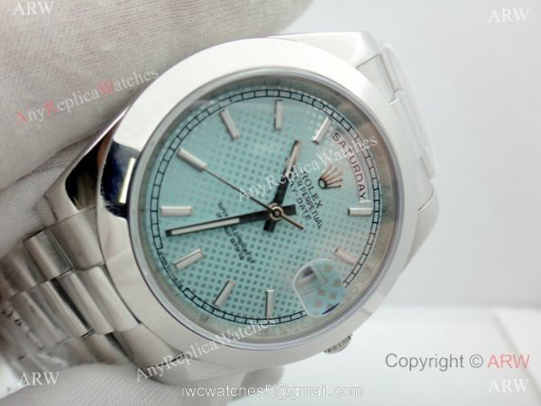 Stainless Steel Light Blue Dial Rolex Presidential Replica Watch DD 40mm 5