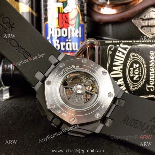 Best Audemars Piguet Royal Oak Offshore Replica Watches Black Case Rose Gold Marker 5