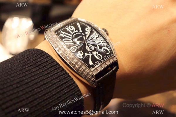 Franck Muller Cintree Curvex Special Edition Replica Watches Diamond Bezel 5