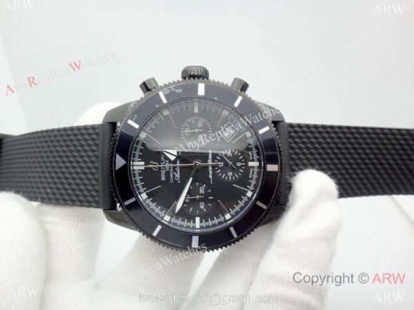 Solid Black Breitling Superocean Heritage II Replica Watches 5