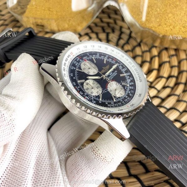 Breitling Navitimer Rubber Strap Edition Speciale Replica Watches White Face 5