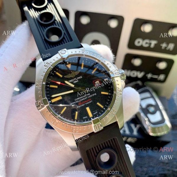 Copy Breitling Avenger II Seawolf Watches Black Dial w Blue hand 5