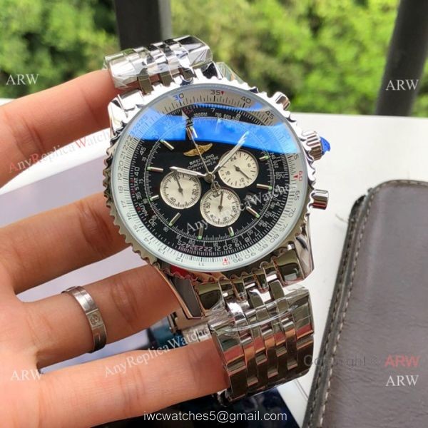 Copy Breitling Navitimer Chronometre Japanese Watch SS Brown Dial 5