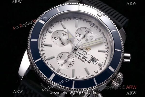 Swiss Breitling Superocean Heritage Asia 7750 Watch Blue Ceramic bezel 5