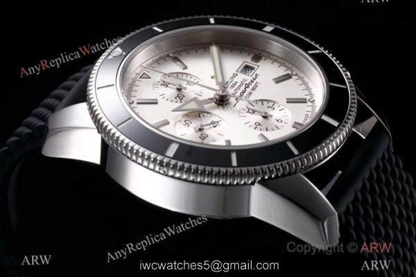 Swiss Grade Breitling Superocean Heritage Copy Watch SS White Dial 5