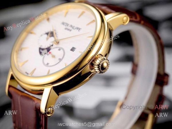 Patek Philippe geneve Calatrava Watch Gold Case Black Face 5