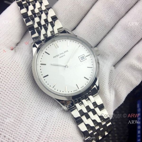 Patek Philippe Calatrava Men Watch Black Dial Two Tone Rose Gold 5