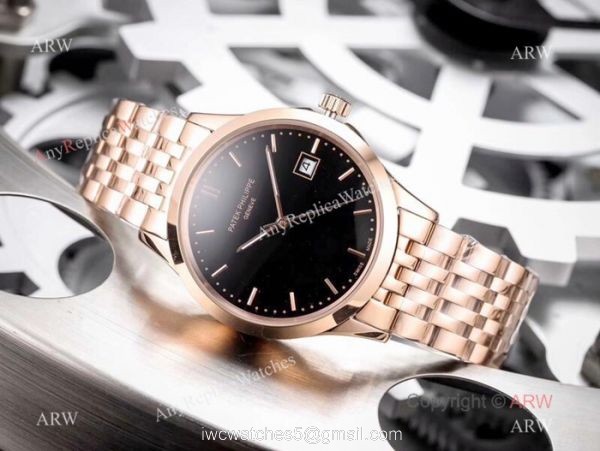 Fake Patek Philippe Calatrava White Dial Stainless Steel Watches 42mm 5