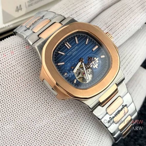 High End Patek Philippe Nautilus White Face Tourbillon Copy Watch For Men 5