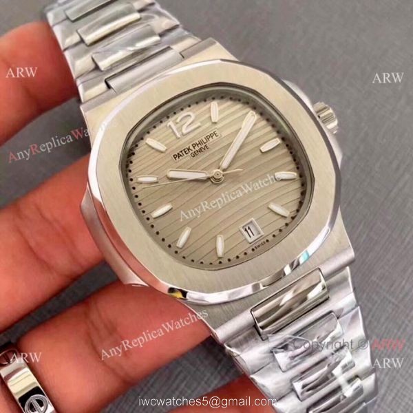 New Replica Patek Philippe Nautilus Mens Watch Stainless Steel Brown Dial 5