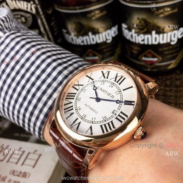 New Replica Cartier Ronde Solo Watches Rose Gold Automatic Movement 5