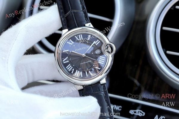 Fake Cartier Ballon Bleu Brown Dial 41mm Watches Swiss Quality 5