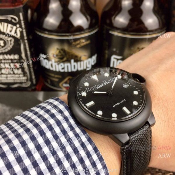 Replica Cartier Ballon Bleu de Black PVD watches New Model 5