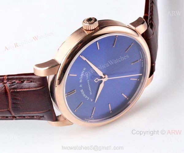 Swiss Copy A.Lange Sohne Saxonia Thin Rose Gold watch 9015 Movement 5