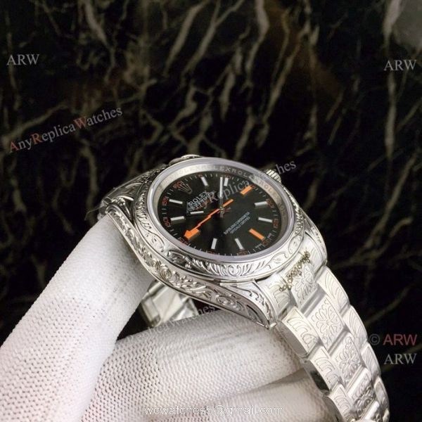 New Rolex Milgauss Blue Replica Watch Stainless Steel &8216;Tattoo 5