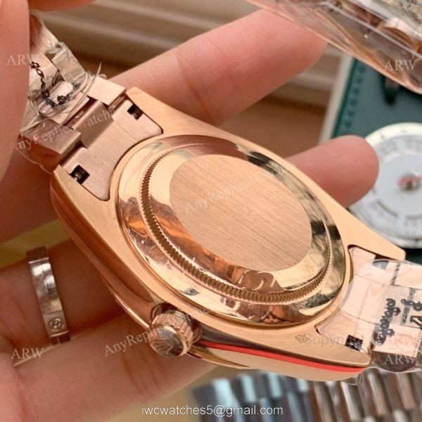 BP Factory Watches Replica Rolex DayDate II White Dial All Gold President Wristwatch 5
