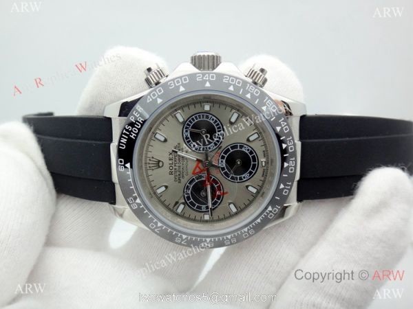 Rolex Comograph Daytona 40mm Watch Ss Gray Face Black Ceramic bezel 5