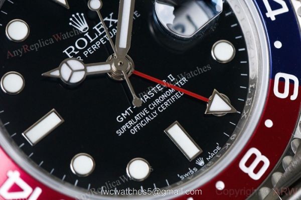 Rolex GMT Master II Pepsi Replica Watch with ASIA ETA2836 Movement 5