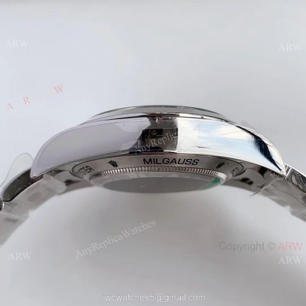 AR Replica Rolex Milgauss ETA2824 Stainless Steel Blue Dial Watch Swiss Made 5