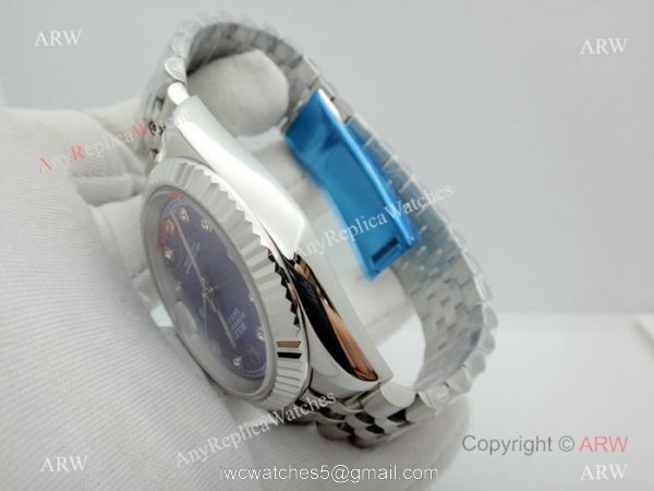 New Copy Oyster Perpetual Rolex Datejust Jubilee Stainless Steel Jubilee Blue Dial 40mm 5