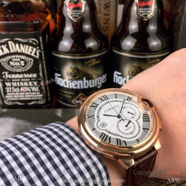 Copy Cartier Ballon Bleu Chronograph Rose Gold Watch Low Price 5